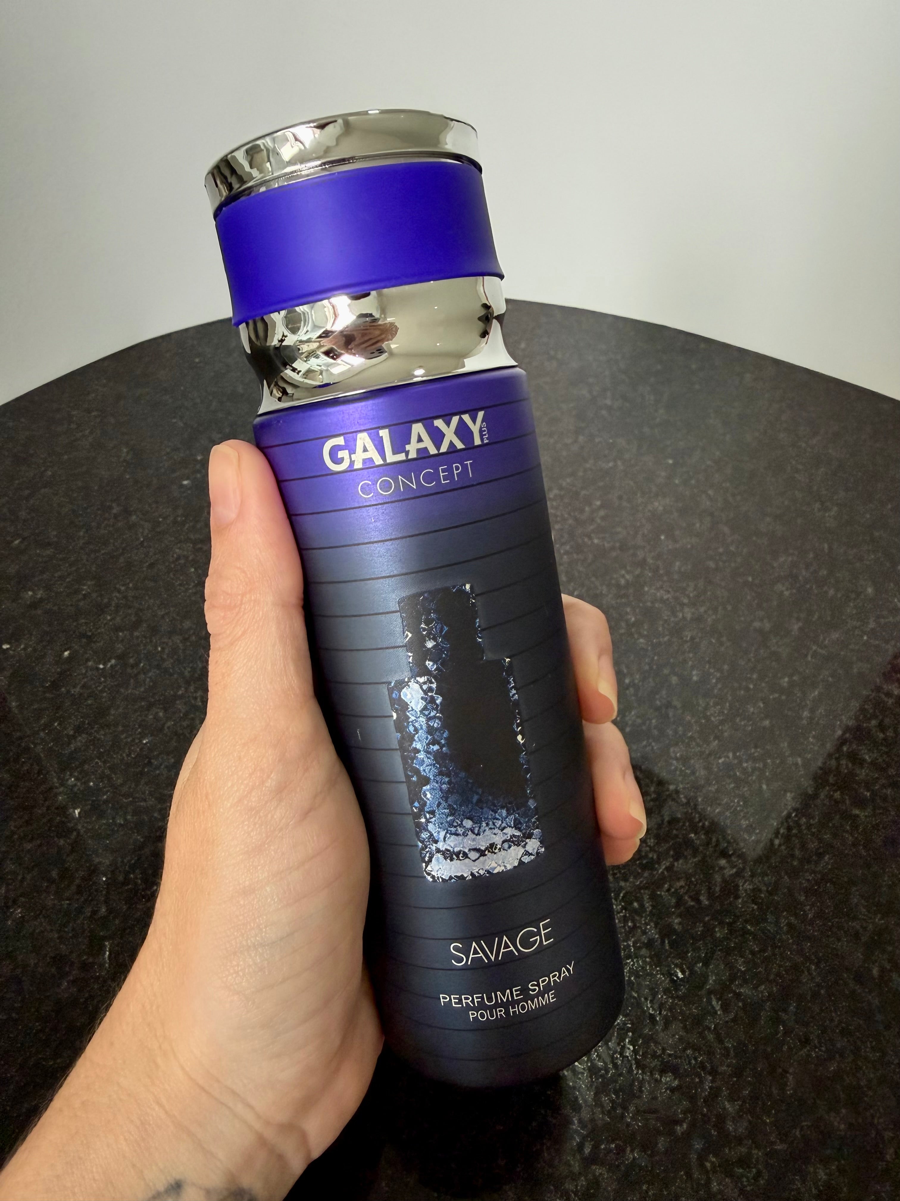 SPRAY CORPORAL MASCULINO GALAXY PLUS CONCEPT SAVAGE 200ML (desodorante)